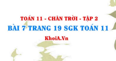 Bài 7 trang 19 Toán 11 Tập 2 Chân trời sáng tạo